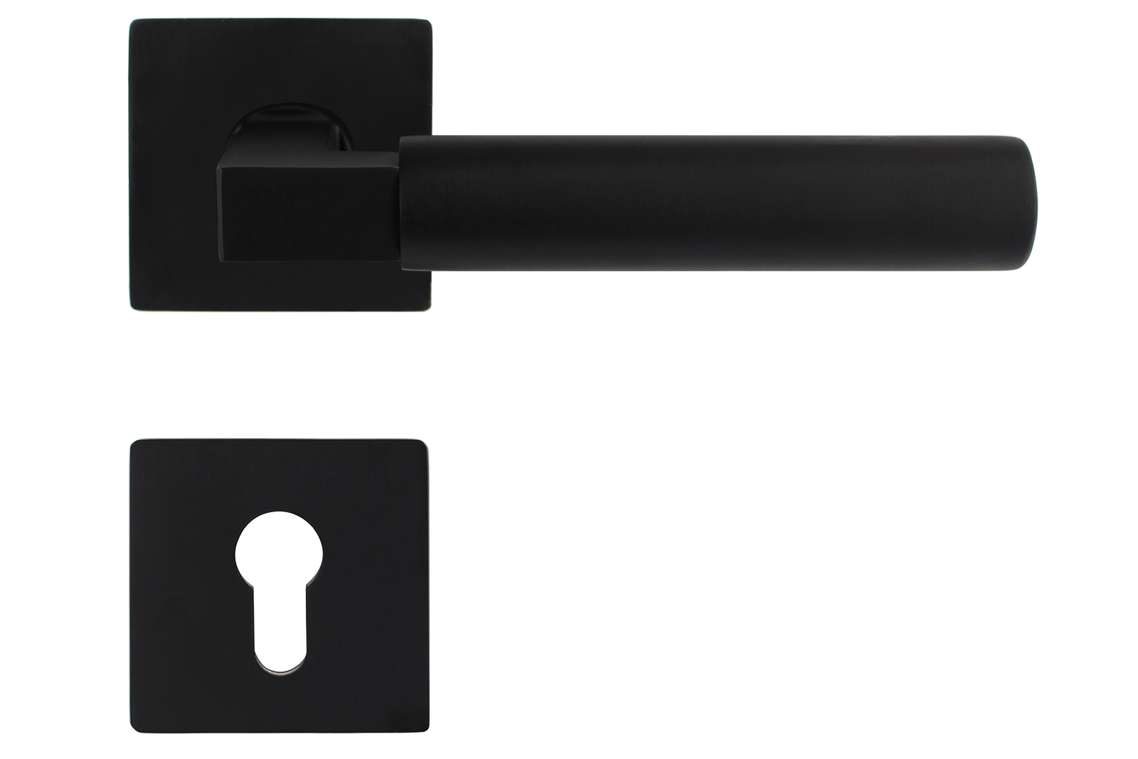 Rosettengarnitur "Aragon-FQ Magnetisch" Magnetische Flachrosette, Edelstahl matt