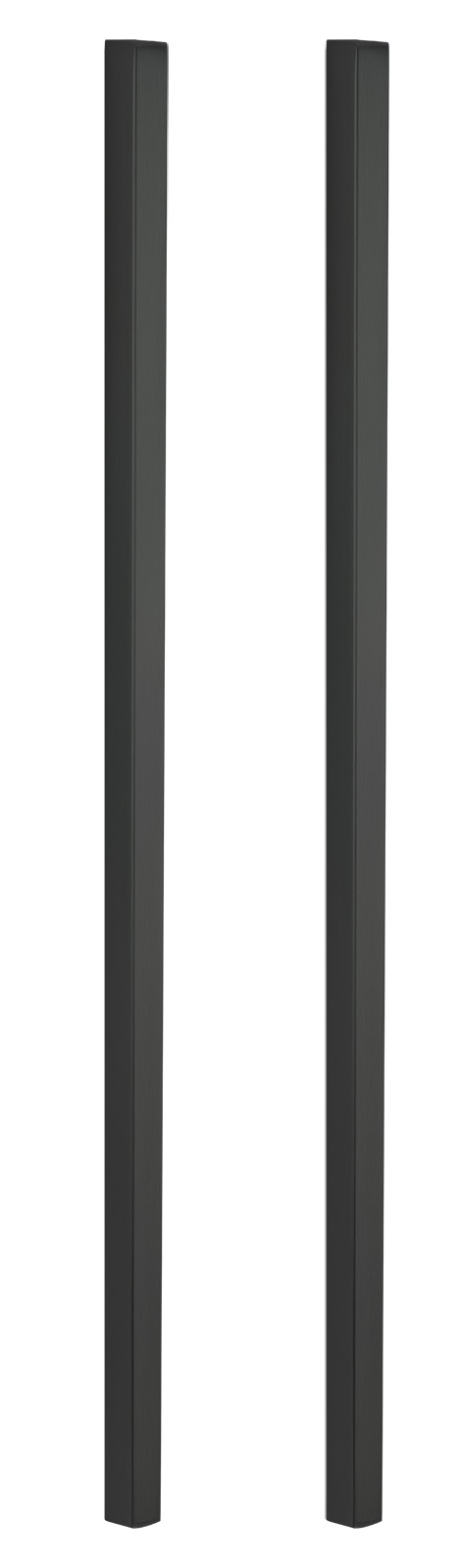 Griffleistenpaar "GL 400" für Glas, klebbar, schwarz matt