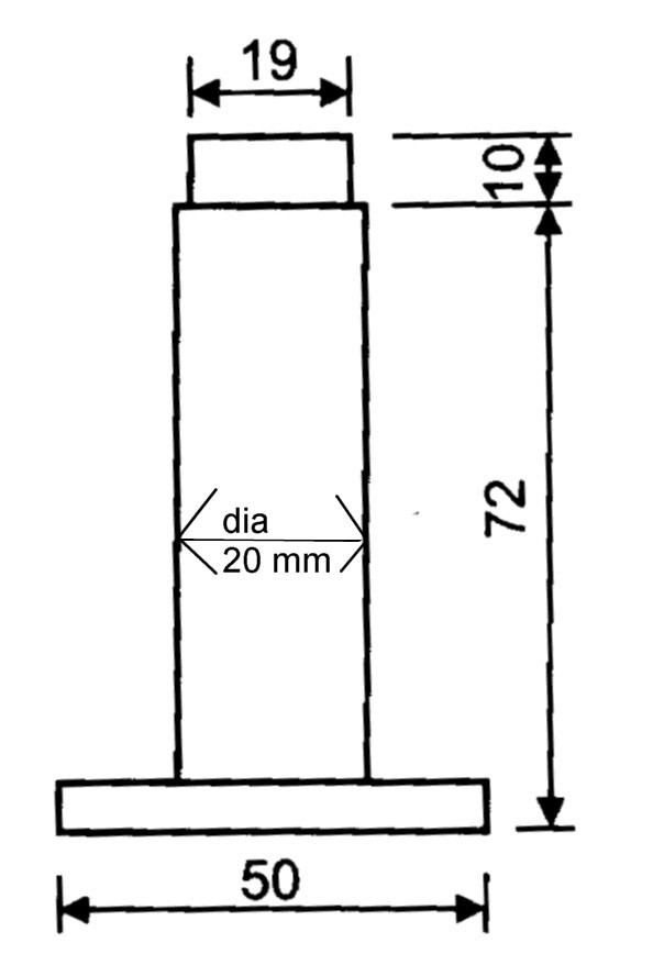 C&F Wandtürstopper "object 1", Edelstahl matt