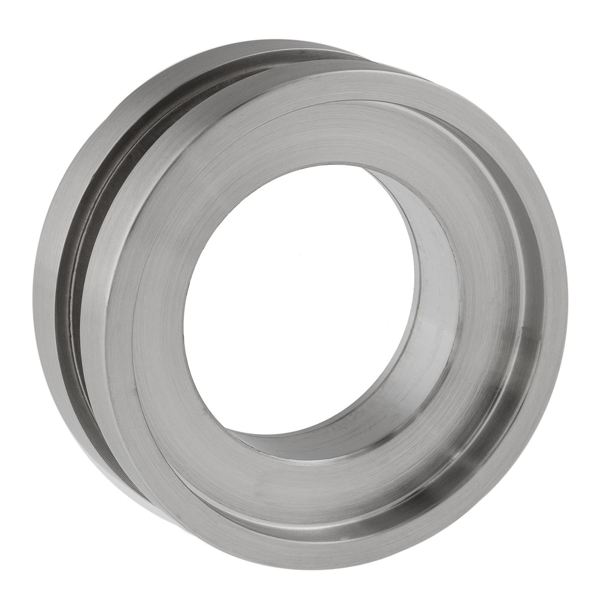 Schiebetürmuschel "ring" (offen) rund für 8 - 10 mm Glastür, Edelstahl matt