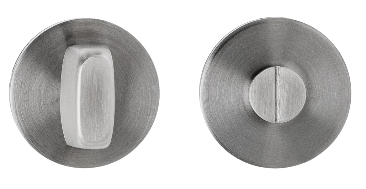 Flachrosetten rund magnetisch, Edelstahl matt, Höhe: 3 mm
